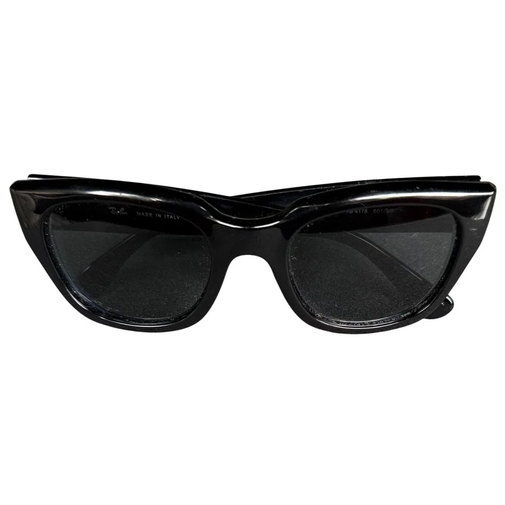 Ray-Ban RB4178 Sunglasses Women OS Black EUC  Cat Eye Gradient Italy